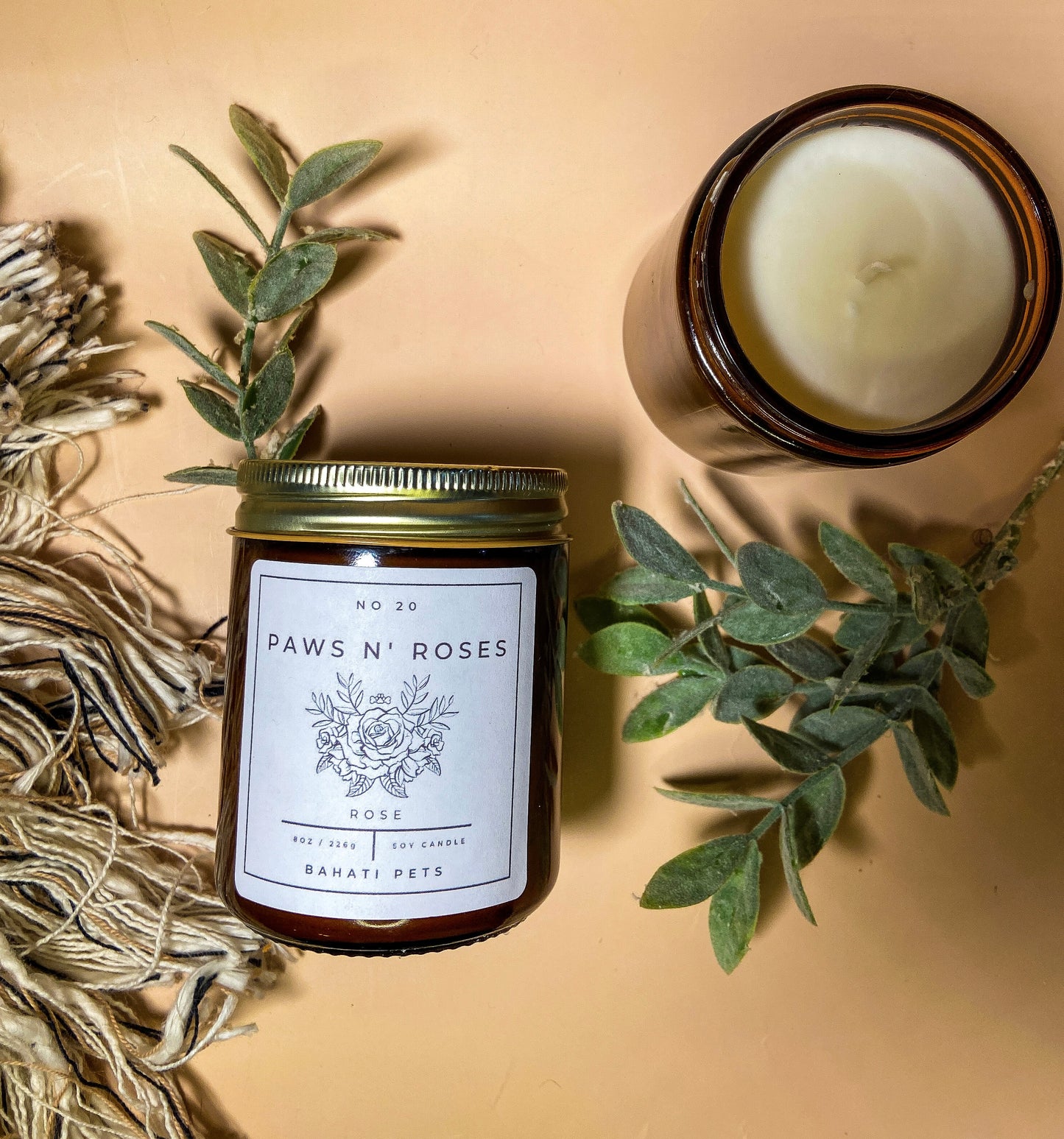 Paws N Roses - 8oz Soy Candle
