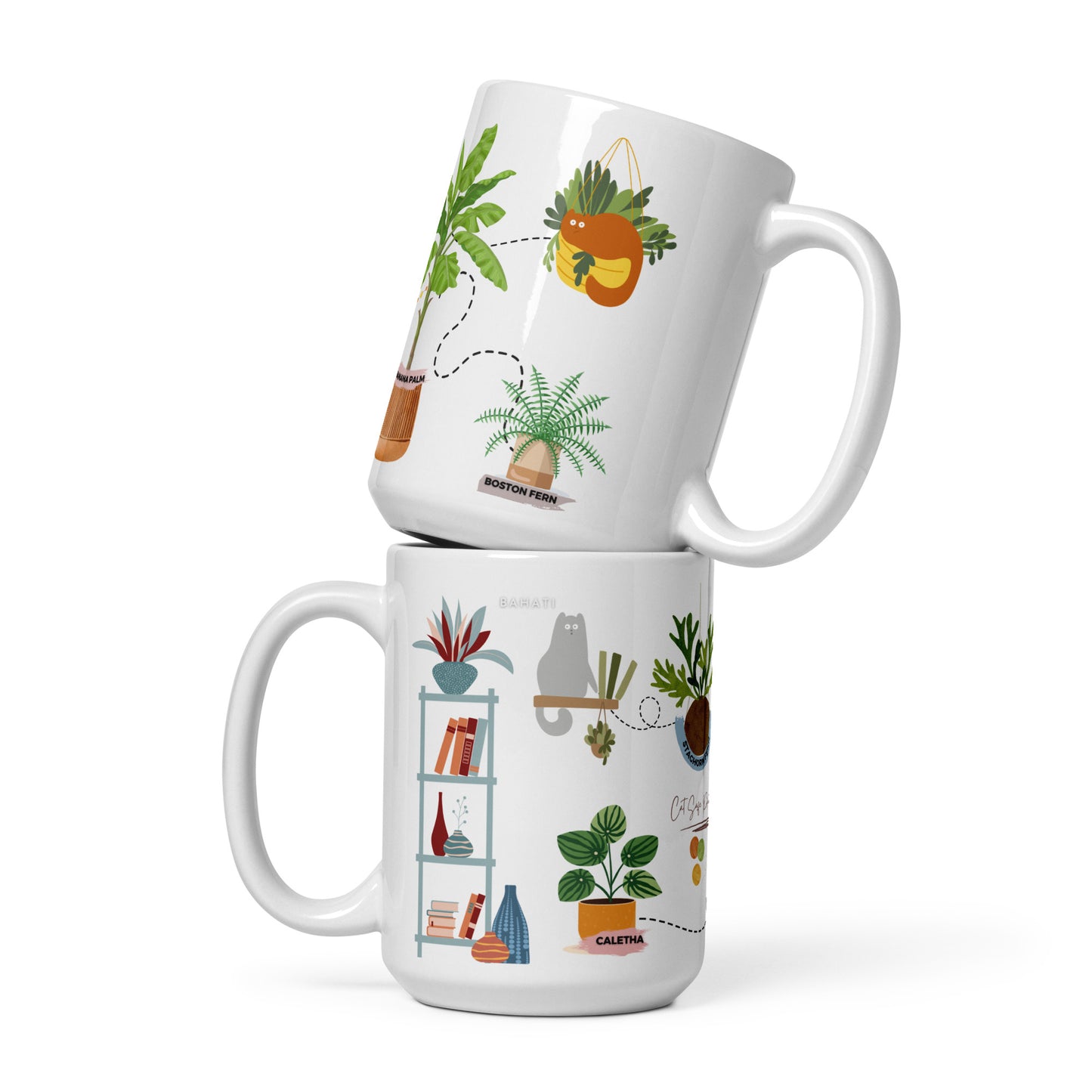 White glossy mug