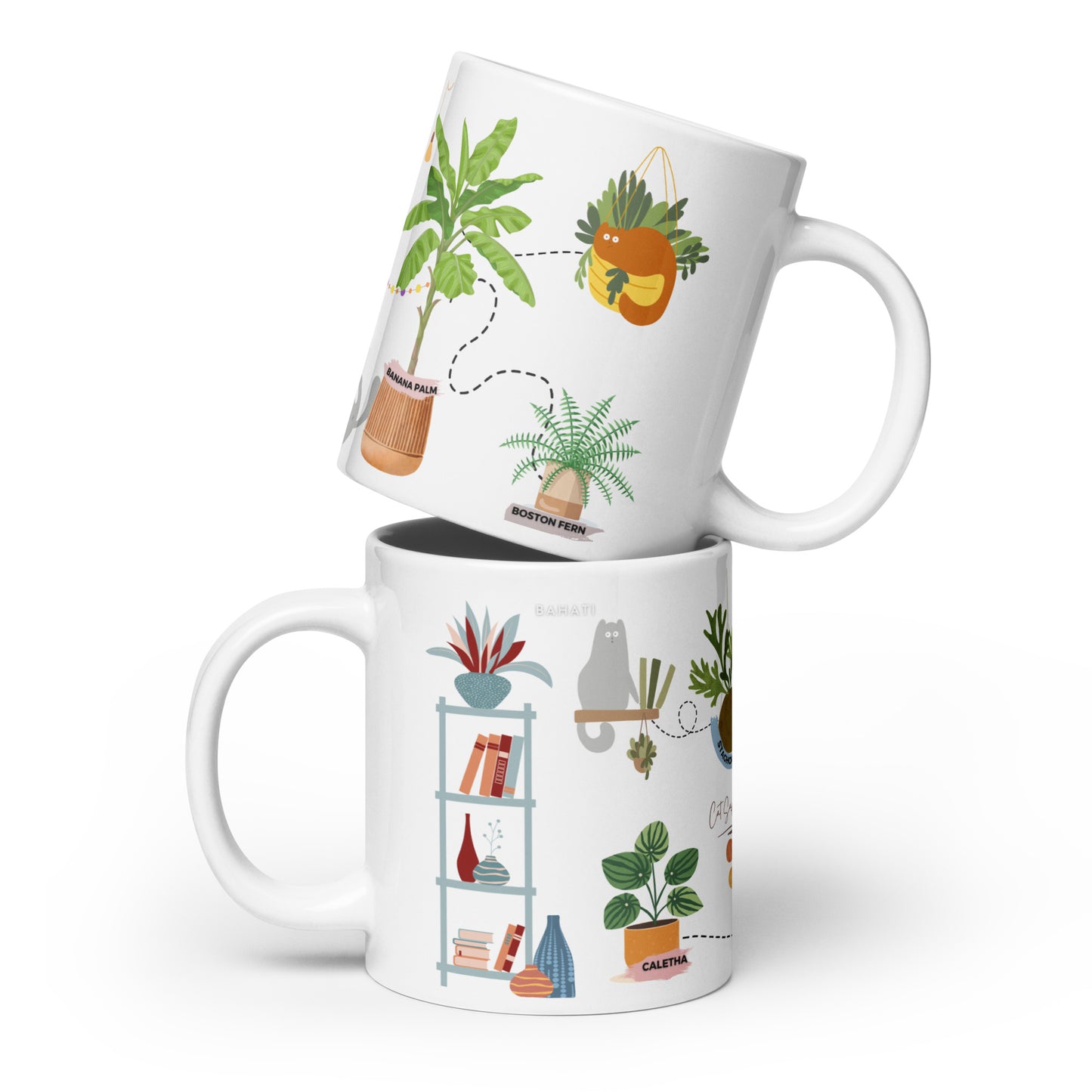 White glossy mug