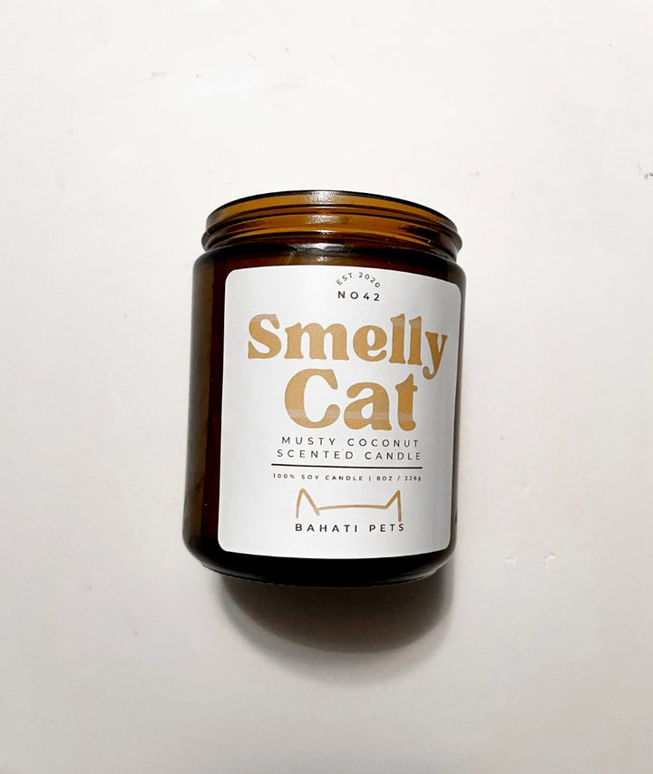 Smelly Cat 8 ounce 100% Soy Candle Branded