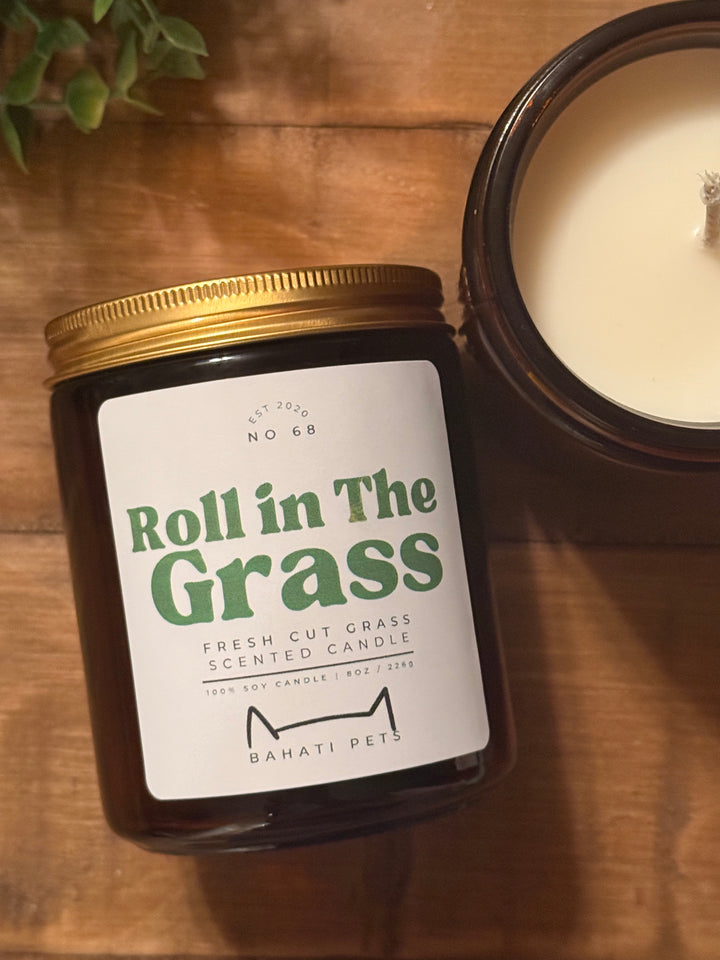 Roll In The Grass - Fresh Cut Grass Scented 8-ounce 100% Soy candle