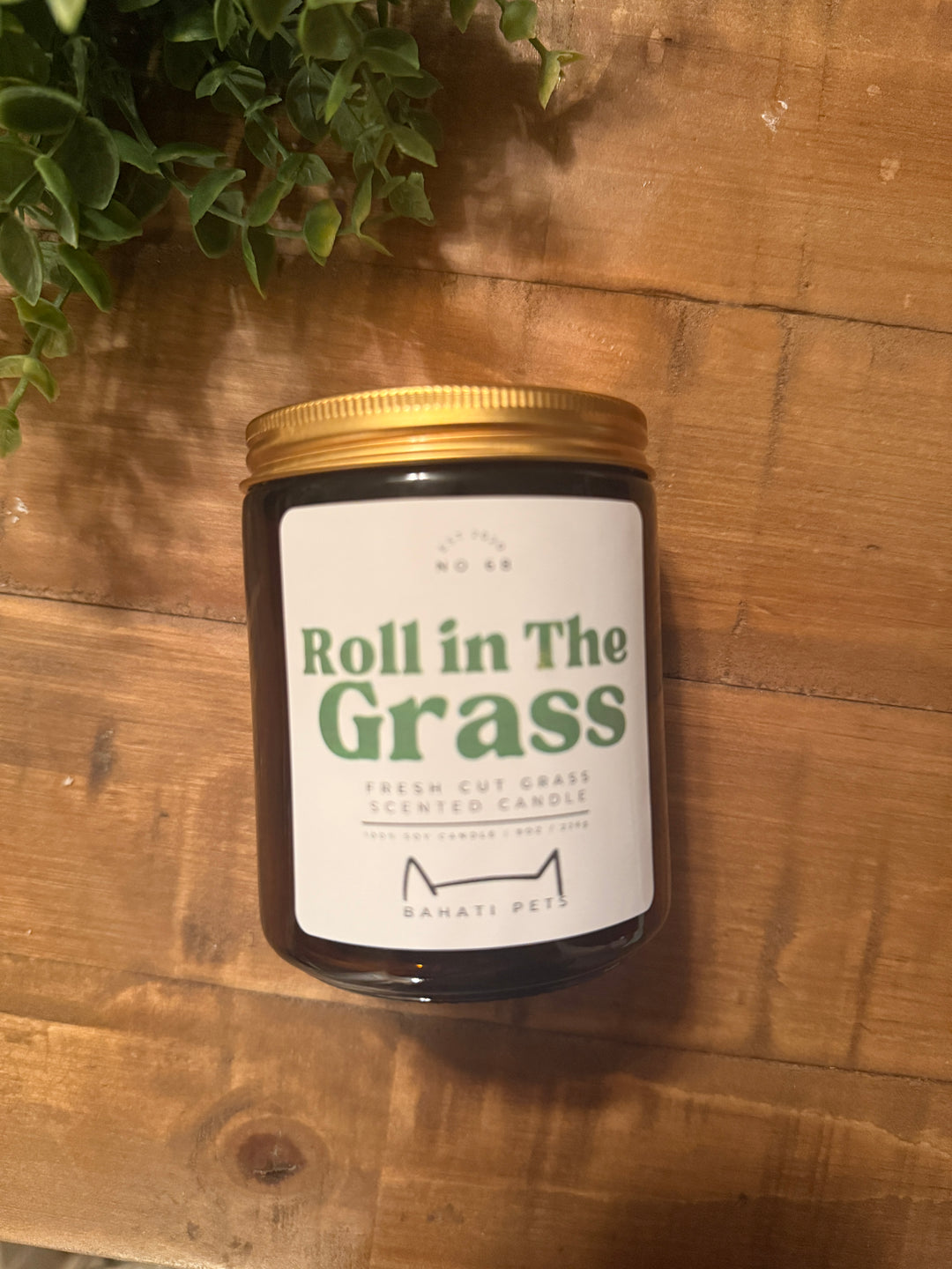 Roll In The Grass - Fresh Cut Grass Scented 8-ounce 100% Soy candle