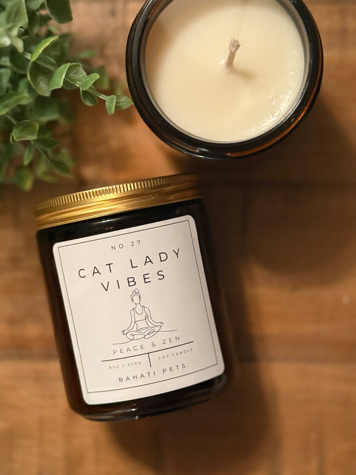 Cat Lady Vibes 8-ounce 100% Soy candle