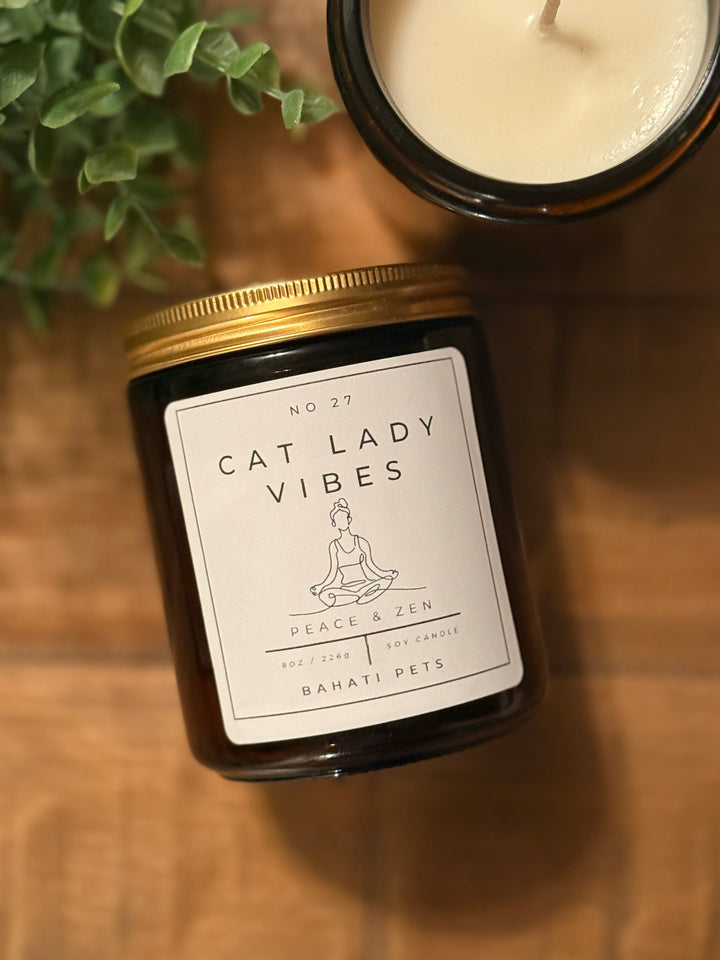 Cat Lady Vibes 8-ounce 100% Soy candle