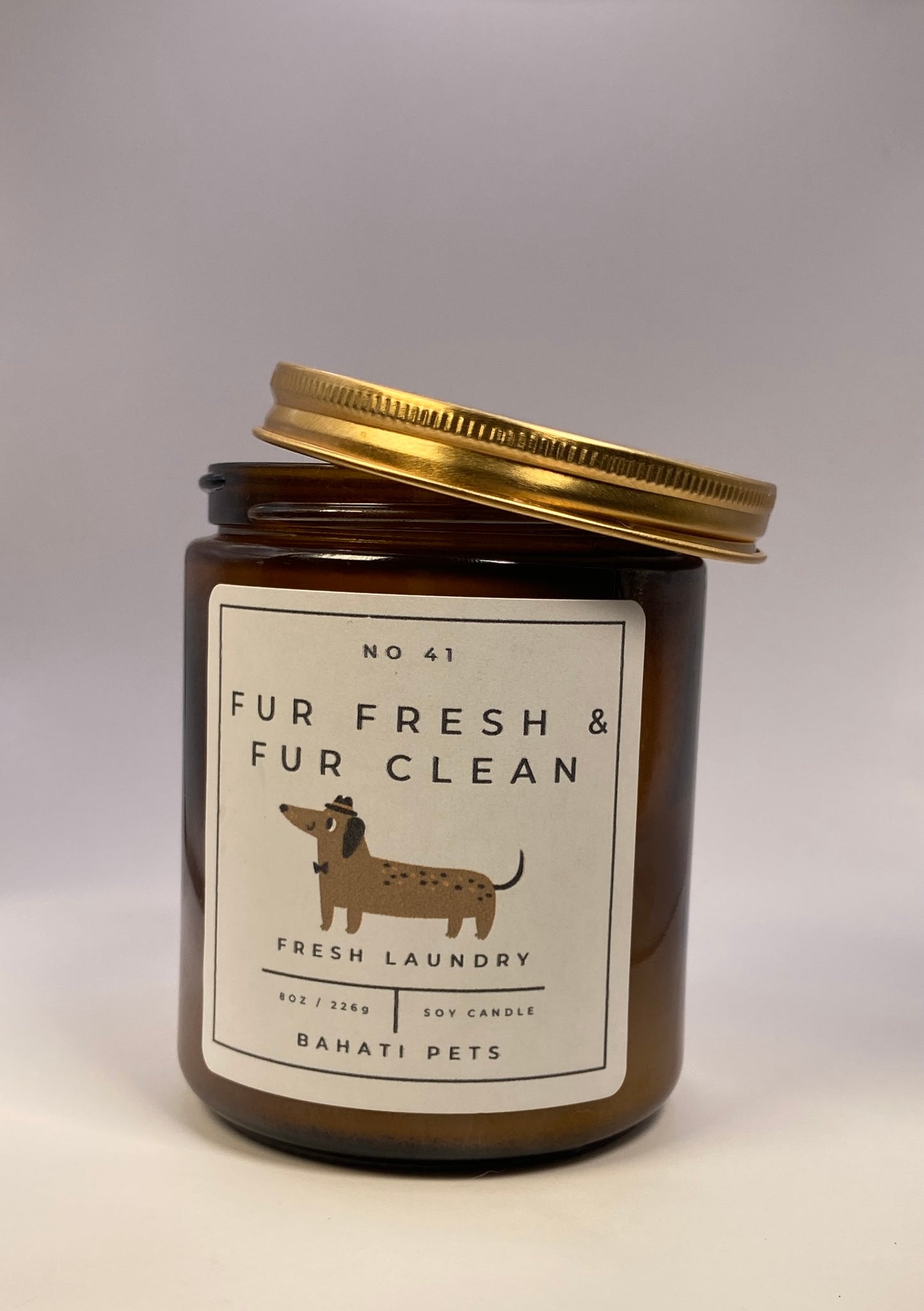 Fur Fresh & Fur Clean 100% Soy Odor Eliminating Candle