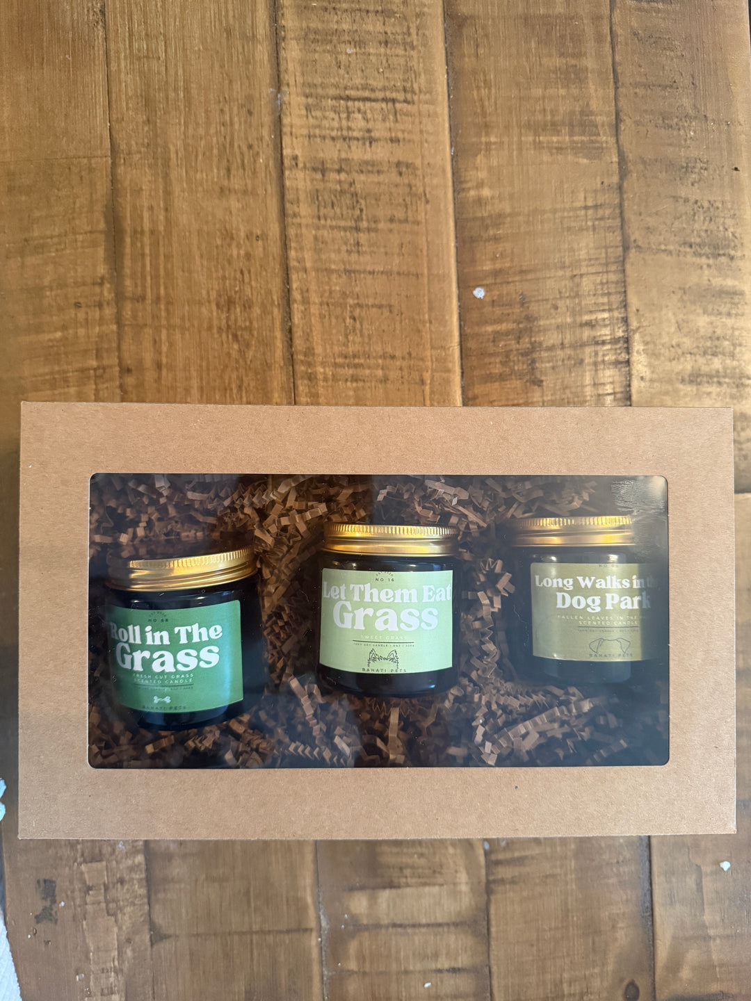 Fun at the dog park soy wax candle trio