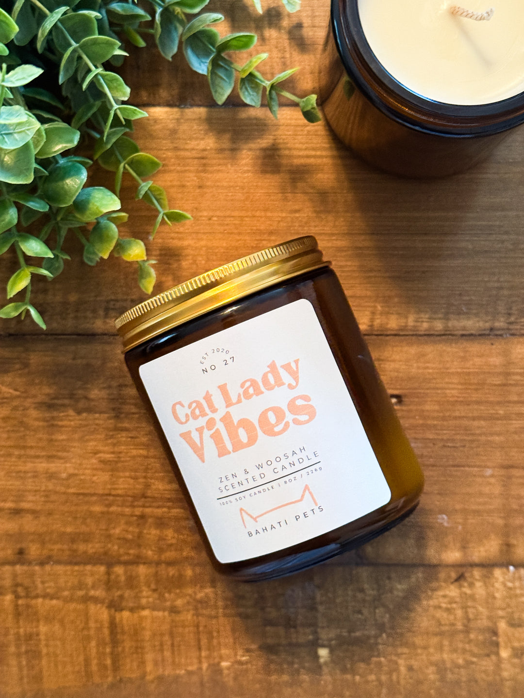 Cat Lady Vibes 8-ounce 100% Soy candle