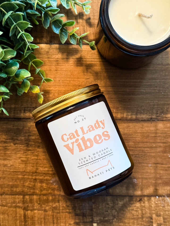 Cat Lady Vibes 8-ounce 100% Soy candle