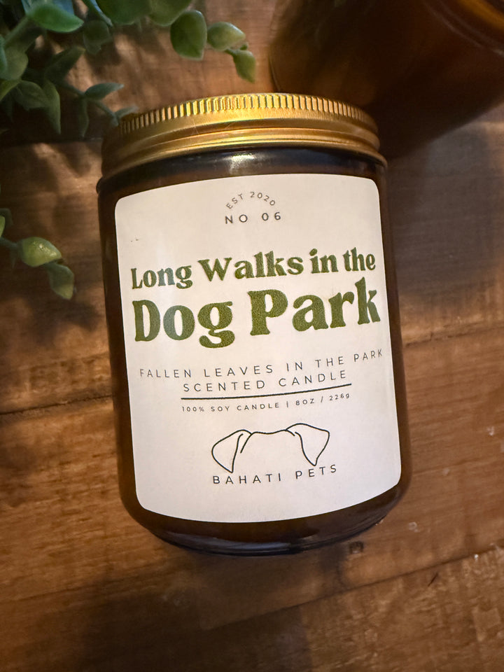 Long Walks In The Dog Park 4 & 8 ounce soy candle