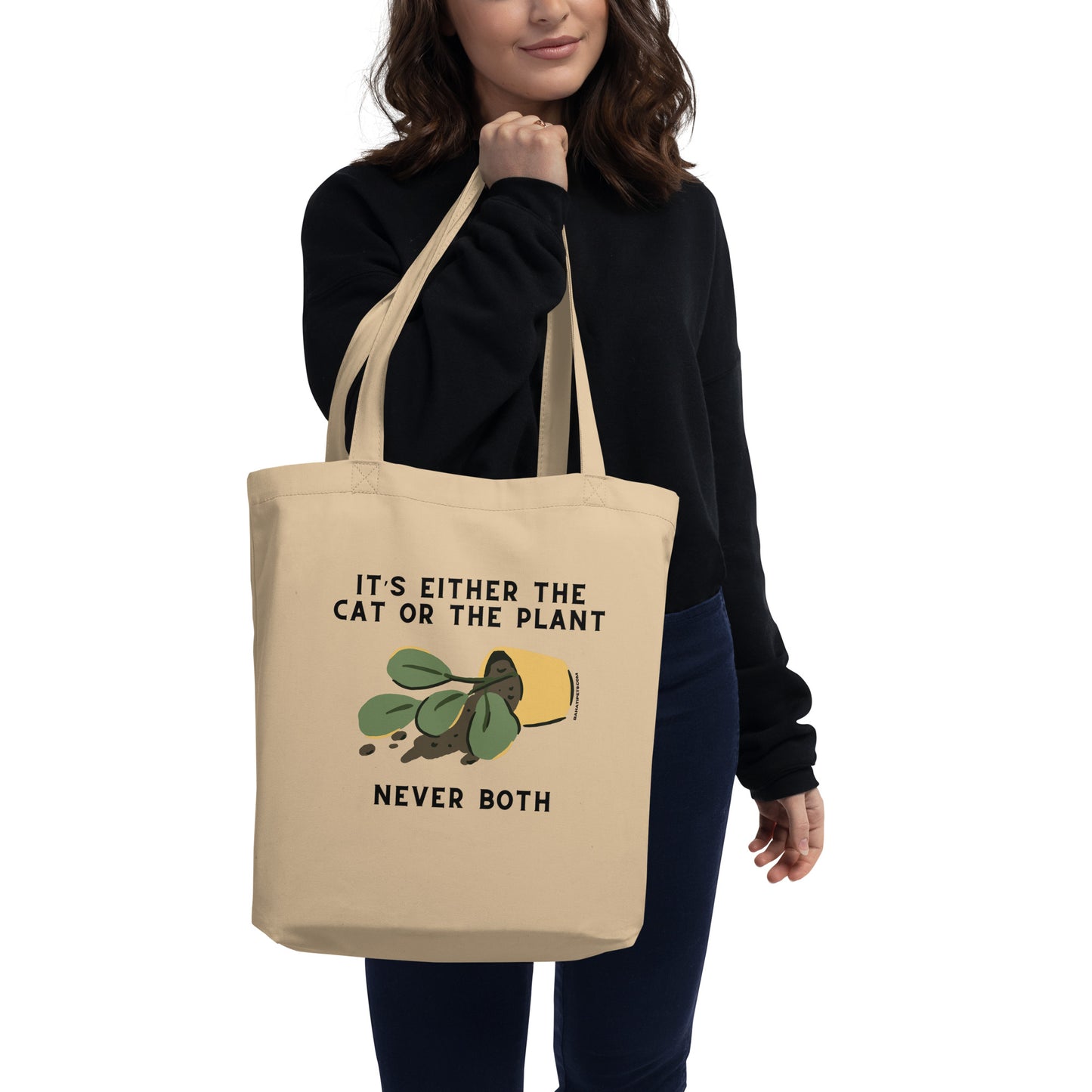 Its the cat or the plant Eco Tote Bag