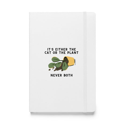 The Cat or The Plant - Hardcover bound notebook