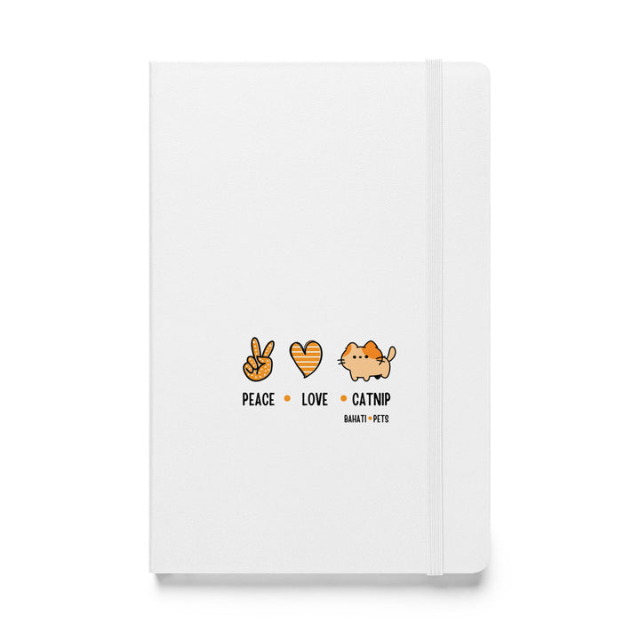 Peace, Love & Catnip - Hardcover bound notebook