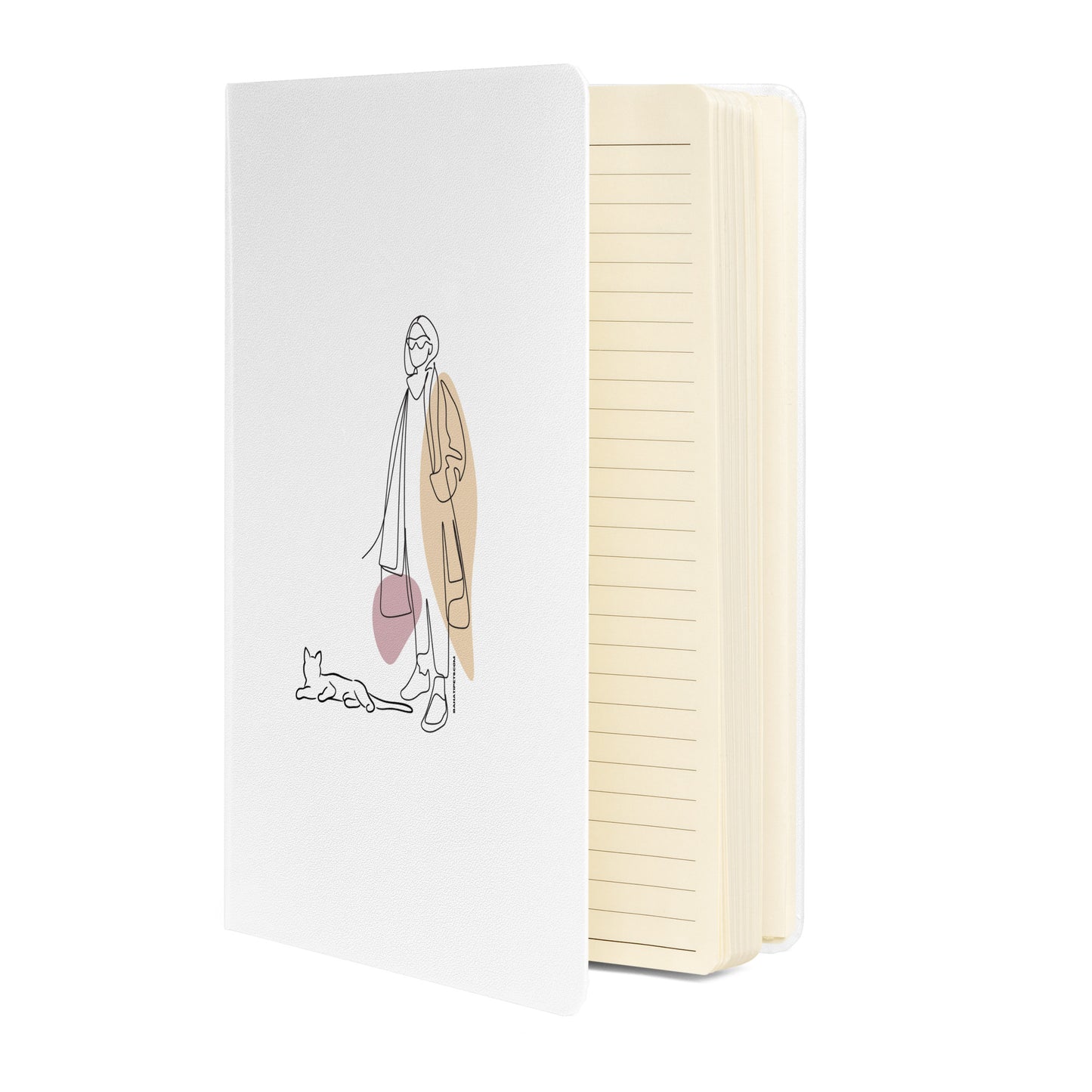 A Girl & Her Cat Hardcover bound notebook