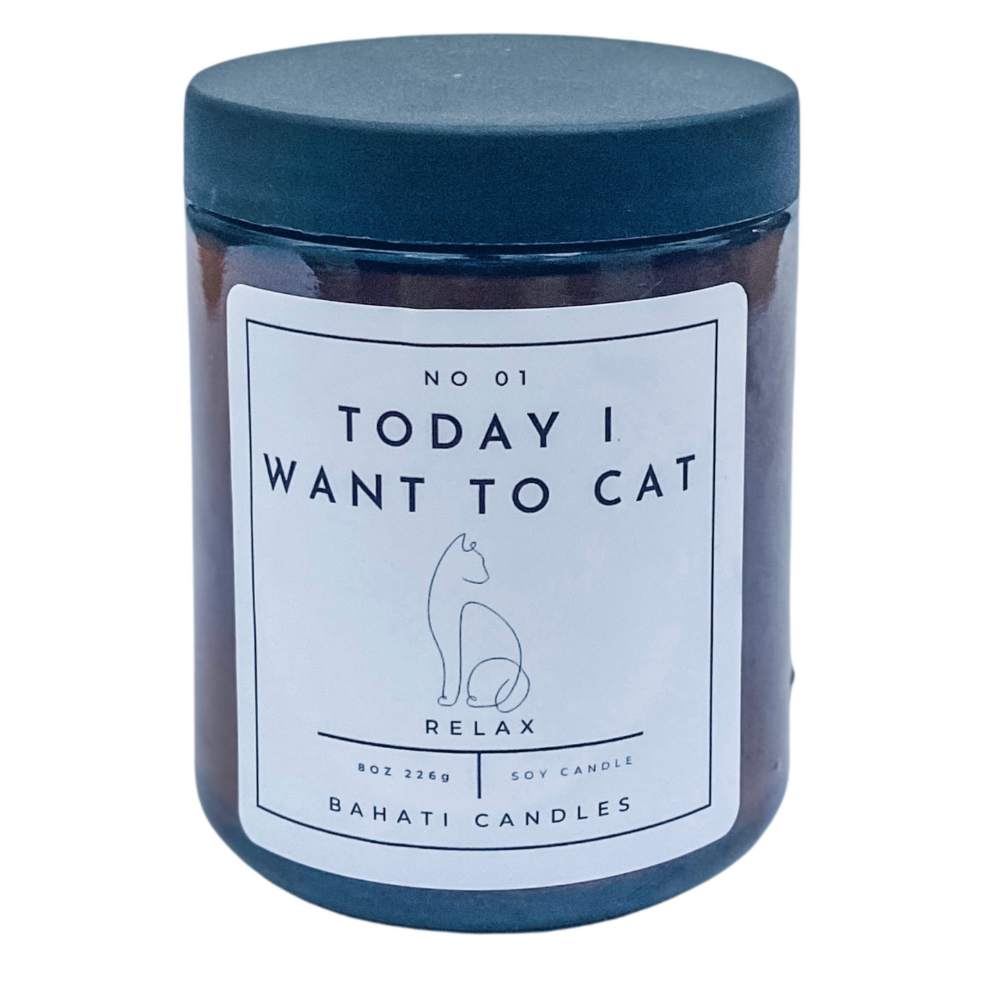 Today I want to cat - 8 ounce candle