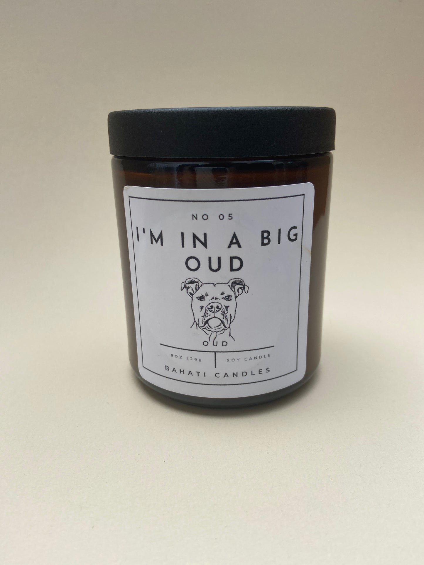 I'm in a big oud - 8 ounce candle