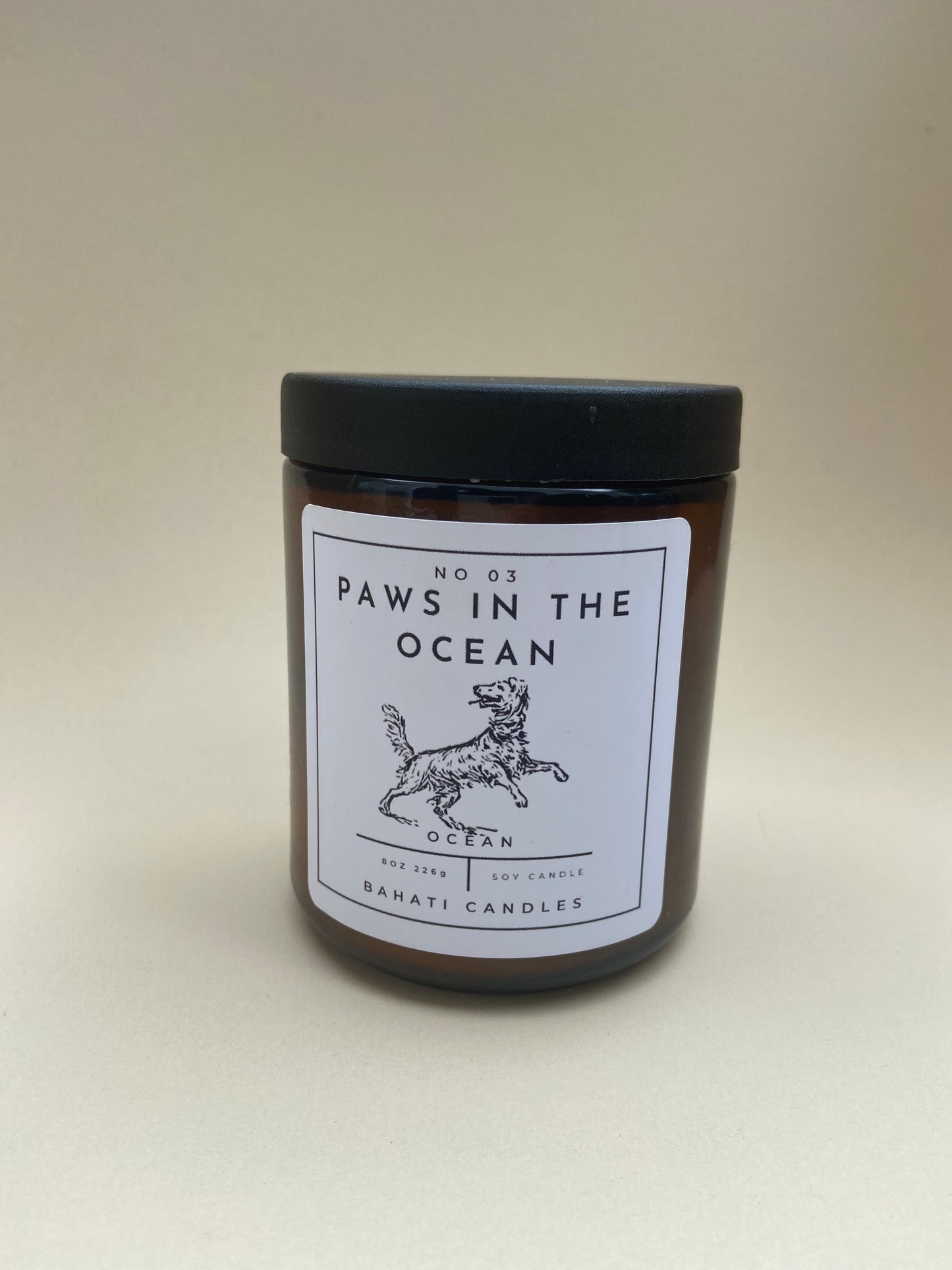Paws In The Ocean - 8 ounce candle
