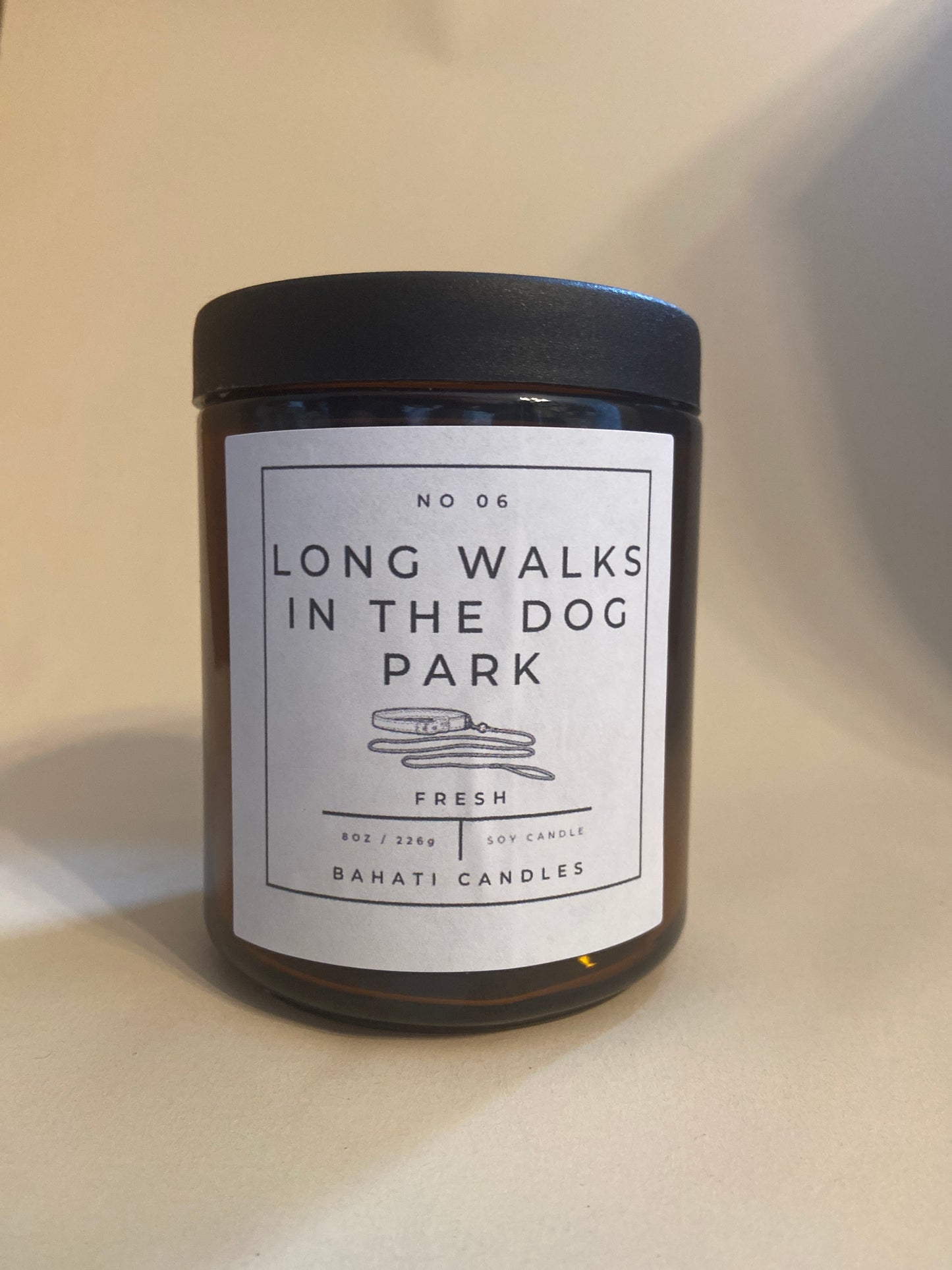 Long Walks In The Dog Park 8 ounce soy candle