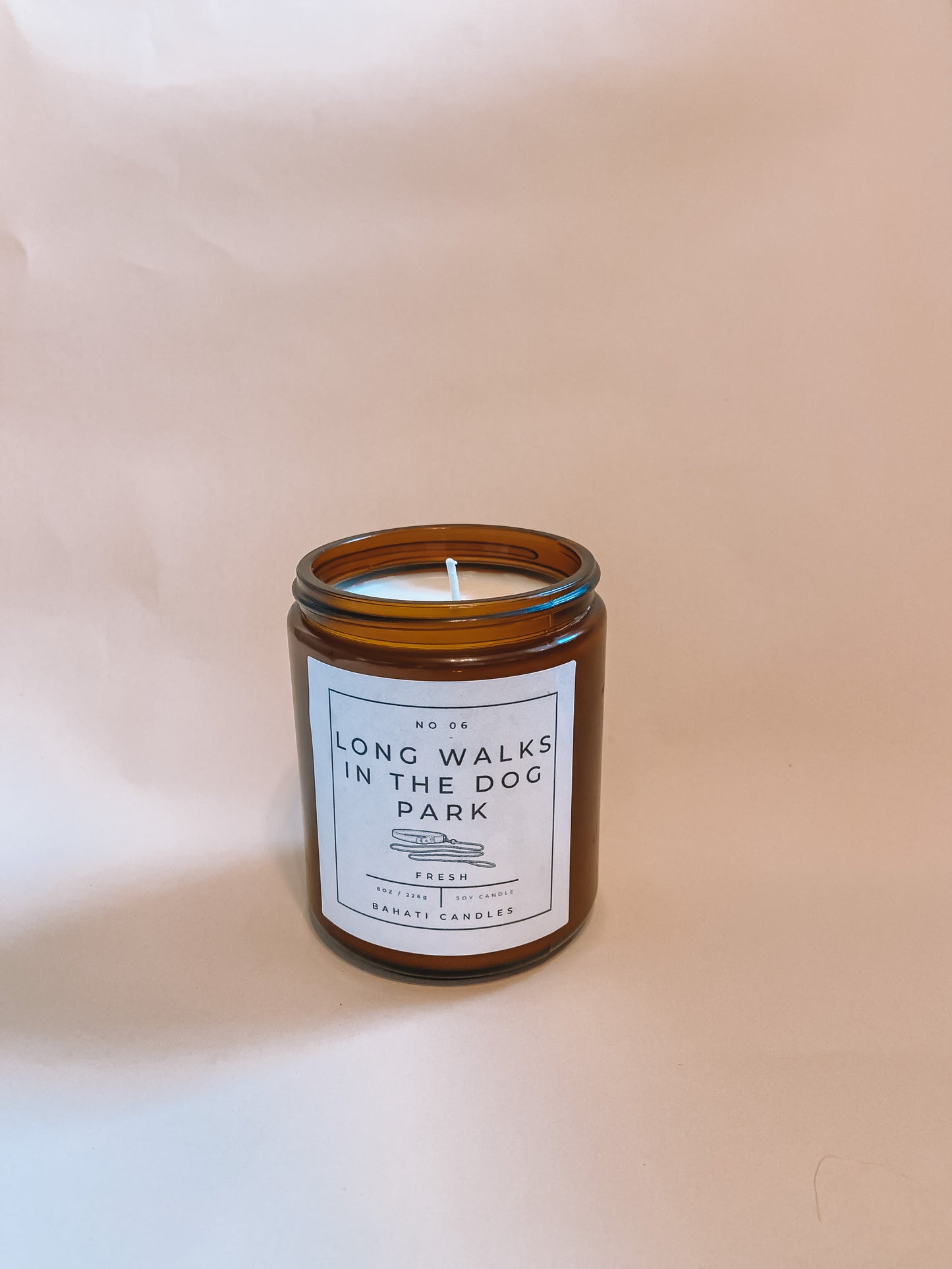 Long Walks In The Dog Park 8 ounce soy candle