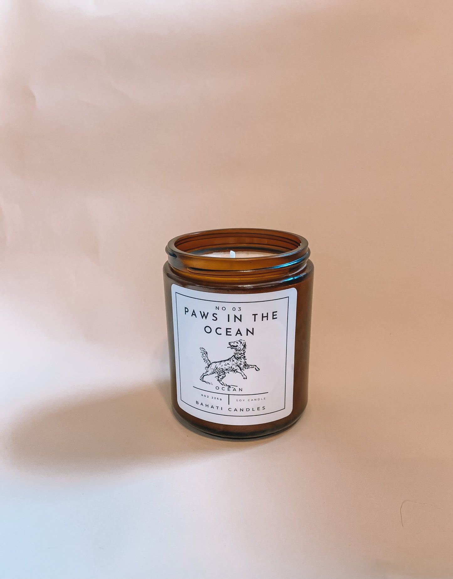 Paws In The Ocean - 8 ounce candle