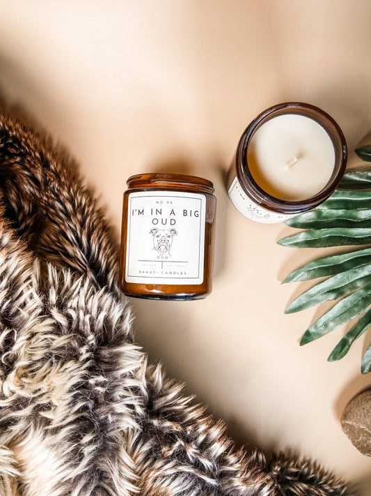 I'm in a big oud - 8 ounce candle