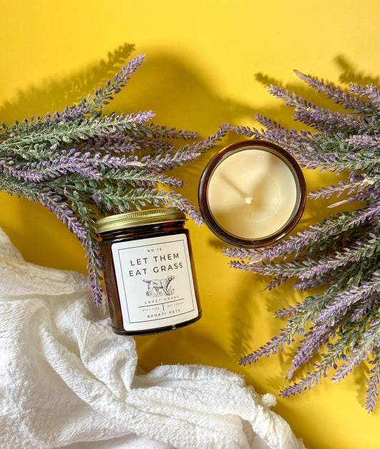 Let Them Eat Grass: Sweet Grass Soy Odor Eliminating Candle & Air Purifier